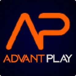 สัญลักษณ์ค่าย Advant Play ตัวอักษร AP สีส้มบนพื้นดำ