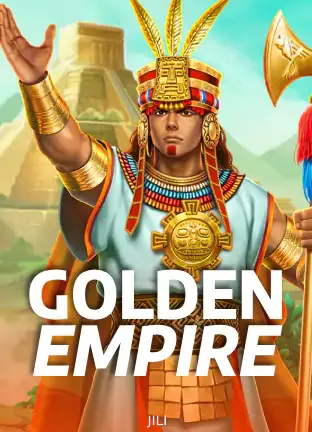 Golden Empire ของ JILI รูปนักรบสวมเครื่องประดับขนนกทอง